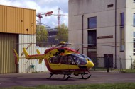 Hélicoptère de la Sécurité Civile sur l'Héliport de Paris